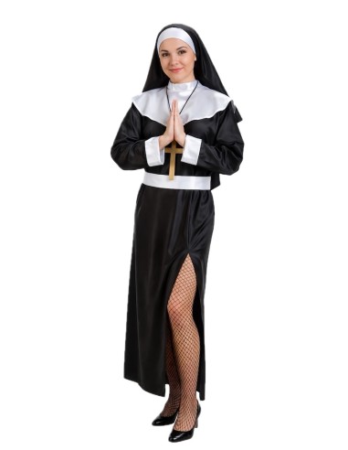 Déguisement de religieuse taille M - de haute qualité, idéal pour le carnaval, les fêtes à thème et les événements spéciaux